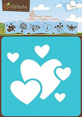 Avenue Mandarine Stencils Hearts / Pochoirs Coeurs