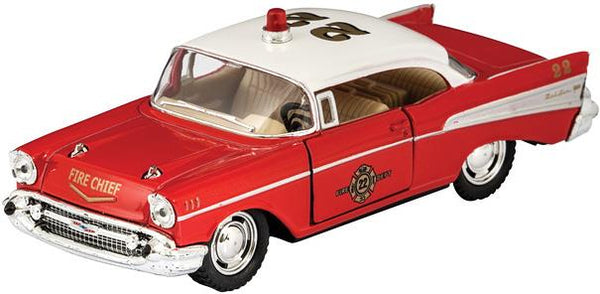 Die Cast Fire Chief Bel Air Car Pull Back