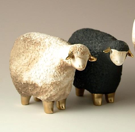 Pauline Pelletier White Sheep Figurine Small