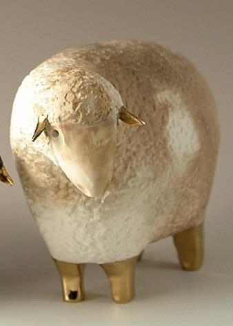 Pauline Pelletier White Sheep Figurine Large