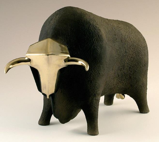 Pauline Pelletier Bull Figurine