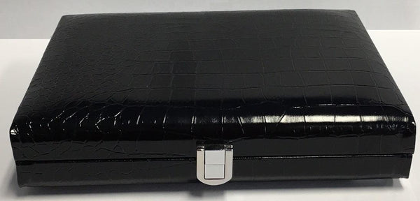 9" Faux Alligator Backgammon
