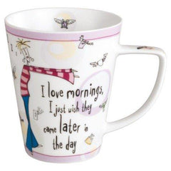 WWRD Born to Shop I Love Mornings Mug / Tasse « J'adore les matins »