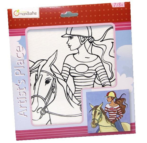 Avenue Mandarine Horse Series Painting Horse Rider