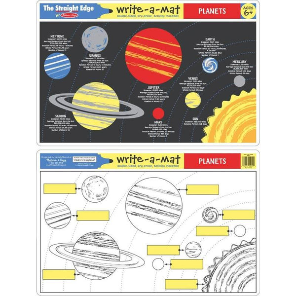 Melissa & Doug Write A Mat Planet Place Mat