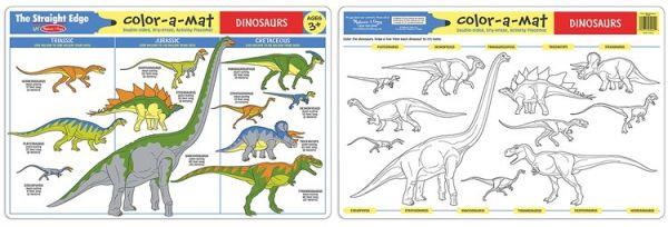 Melissa & Doug Write A Mat Dinosaurs Place Mat