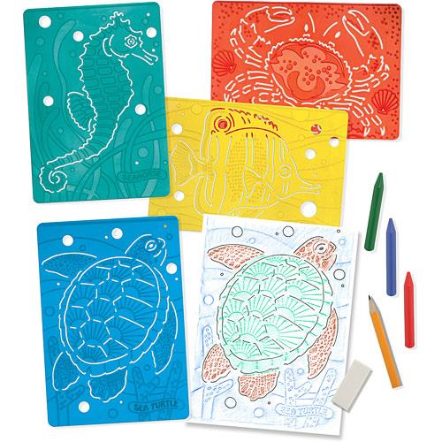 Melissa & Doug Textured Stencils Sea Life
