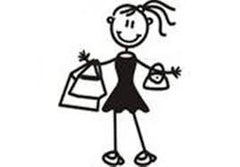 My Family Car Stickers Mother Shopping / Autocollants De Voiture Mère Shopping