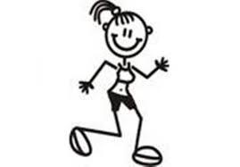 My Family Car Stickers Mother Running / Autocollants De Voiture Mère En Cours