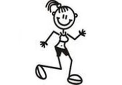 My Family Car Stickers Mother Running / Autocollants De Voiture Mère En Cours