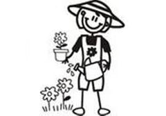 My Family Car Stickers Mother Gardening / Autocollants de voiture Maman Jardinage