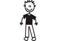 My Family Car Stickers Father With Plain Clothes / Autocollants de voiture Père en civil