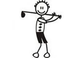My Family Car Stickers Father Palying Golf