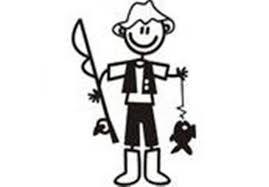 My Family Car Stickers Father Fishing
