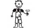 My Family Car Stickers Father With Hammer