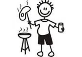 My Family Car Stickers Father With BBQ