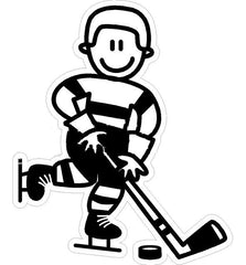 My Family Car Stickers Father Playing Hockey / Autocollants pour voiture : Père jouant au hockey