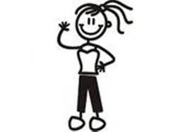 My Family Car Stickers Older Girl Waving