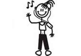 My Family Car Stickers Older Girl With iPad