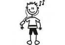 My Family Car Stickers Older Boy With iPod