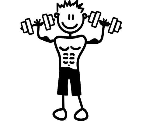 My Family Car Stickers Older Boy Lifting