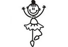 My Family Car Stickers Girl Ballerina