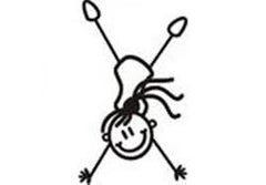 My Family Car Stickers Girl Gymnastics / Autocollants pour voiture Gymnastique féminine