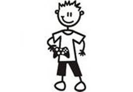 My Family Car Stickers Boy With Controller