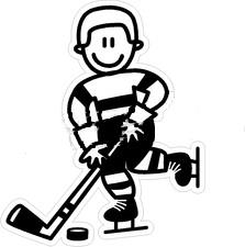 My Family Car Stickers Boy Playing Hockey / Autocollants pour voiture : Garçon jouant au hockey