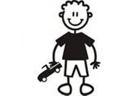 My Family Car Stickers Young Boy With Truck