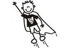 My Family Car Stickers Young Boy Superhero / Autocollants pour voiture Jeune garçon super-héros