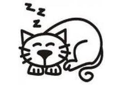My Family Car Stickers Cat Sleeping / Autocollants De Voiture Chat Dormant