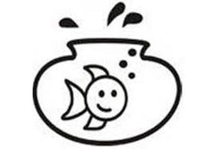 My Family Car Stickers Fish In Bowl / Autocollants pour voiture Poisson dans un bol