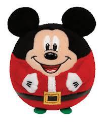 TY Disney Beanie Ballz - Mickey Mouse Santa Suit (Small)