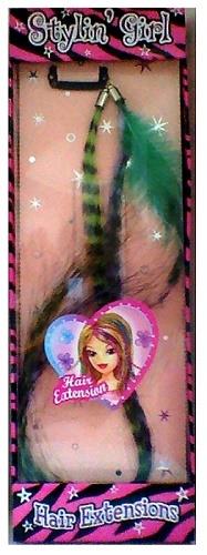 Hot Focus Stylin Girl Feather Hair Extension Bling Bling (Green) / Extension de cheveux à plumes Bling Bling (vert)