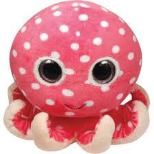 TY Beanie Boos Octopus - Ollie (Pink) (Med)
