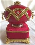 Duck Egg Jewlery Box (Red) With Music