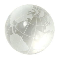 House of Marbles Handmade Frosted & Clear World Map / Carte du monde faite à la main, givrée et transparente 30mm