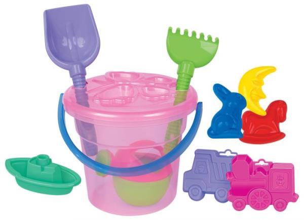 Wader Plastic Bucket Set (Pink) / Ensemble de seaux en plastique (rose)