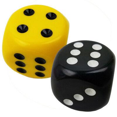 Dice Opaque Black And Yellow (Assorted - Sold Separetely)