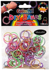 DIY Bands Bracelet 100 PCS Metallic / Bracelet à faire soi-même, 100 pièces métalliques