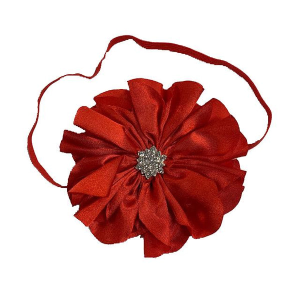 Baby Headband Clara (Red Flower)