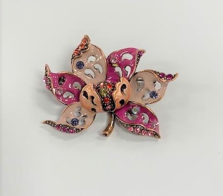 Pink & Purple Flower Broach