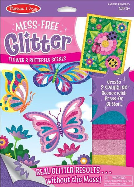 Melissa & Doug Mess-Free Glitter Flower & Butterfly Scenes