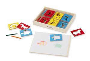 Melissa & Doug Wooden Stencil Box