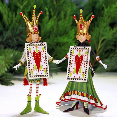 Jack and Jacqueline of Hearts Ornaments (Set of 2)