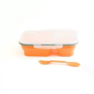 Paderno Collapsible Silicone Lunch Box Orange