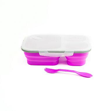 Paderno Collapsible Silicone Lunch Box Purple / Boîte à lunch pliable en silicone violette