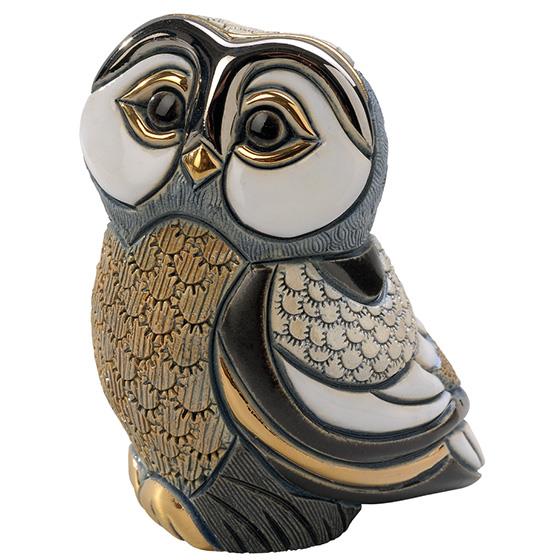 De Rosa Collections Blue Tawny Owl Figurine / Figurine de hibou Blue Tawny