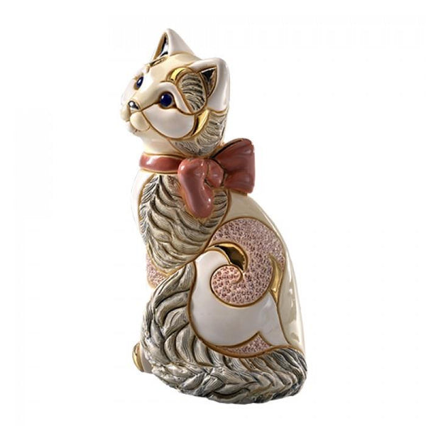 De Rosa Collections Cat with Ribbon Figurine